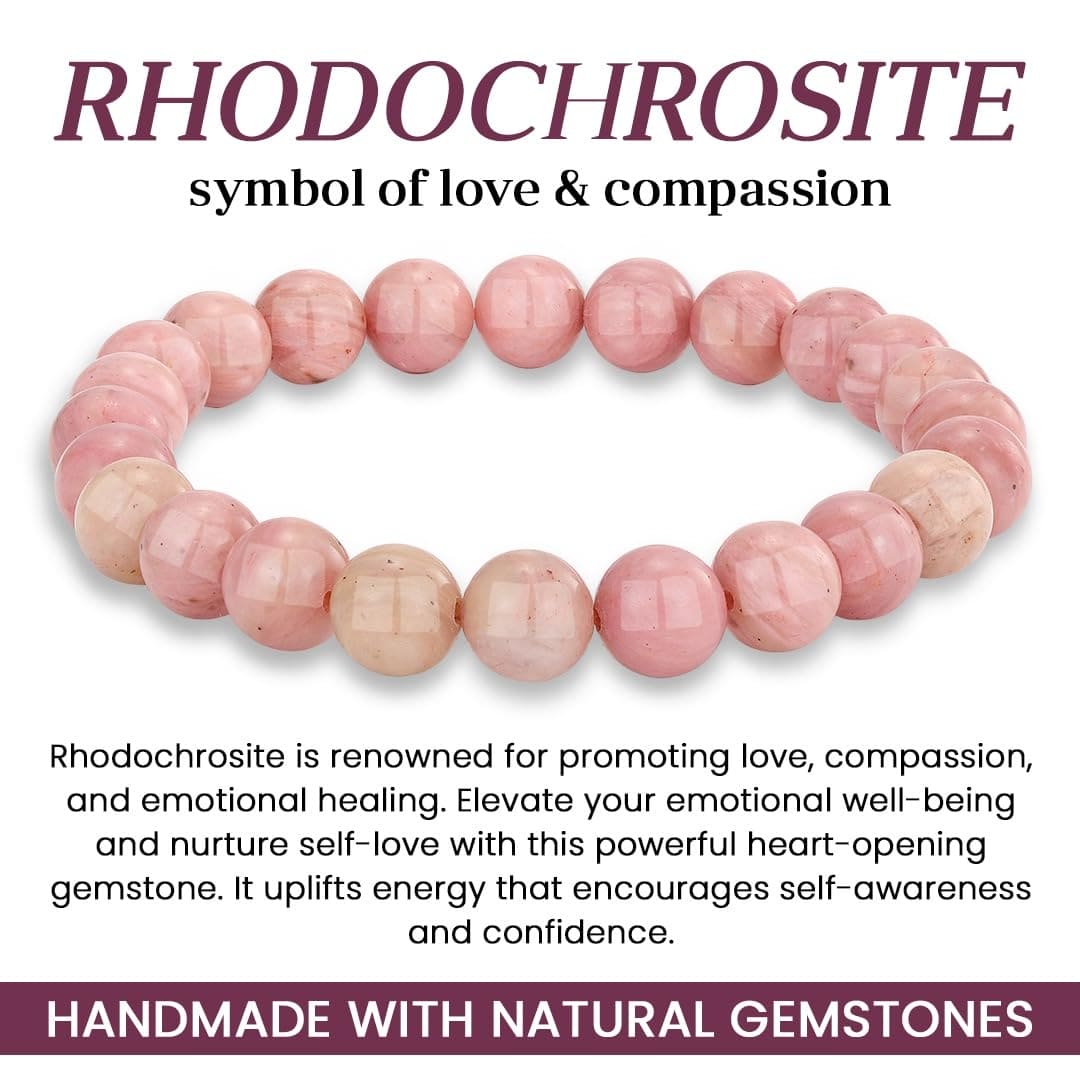 Rhodochrosite Crystal Bracelet